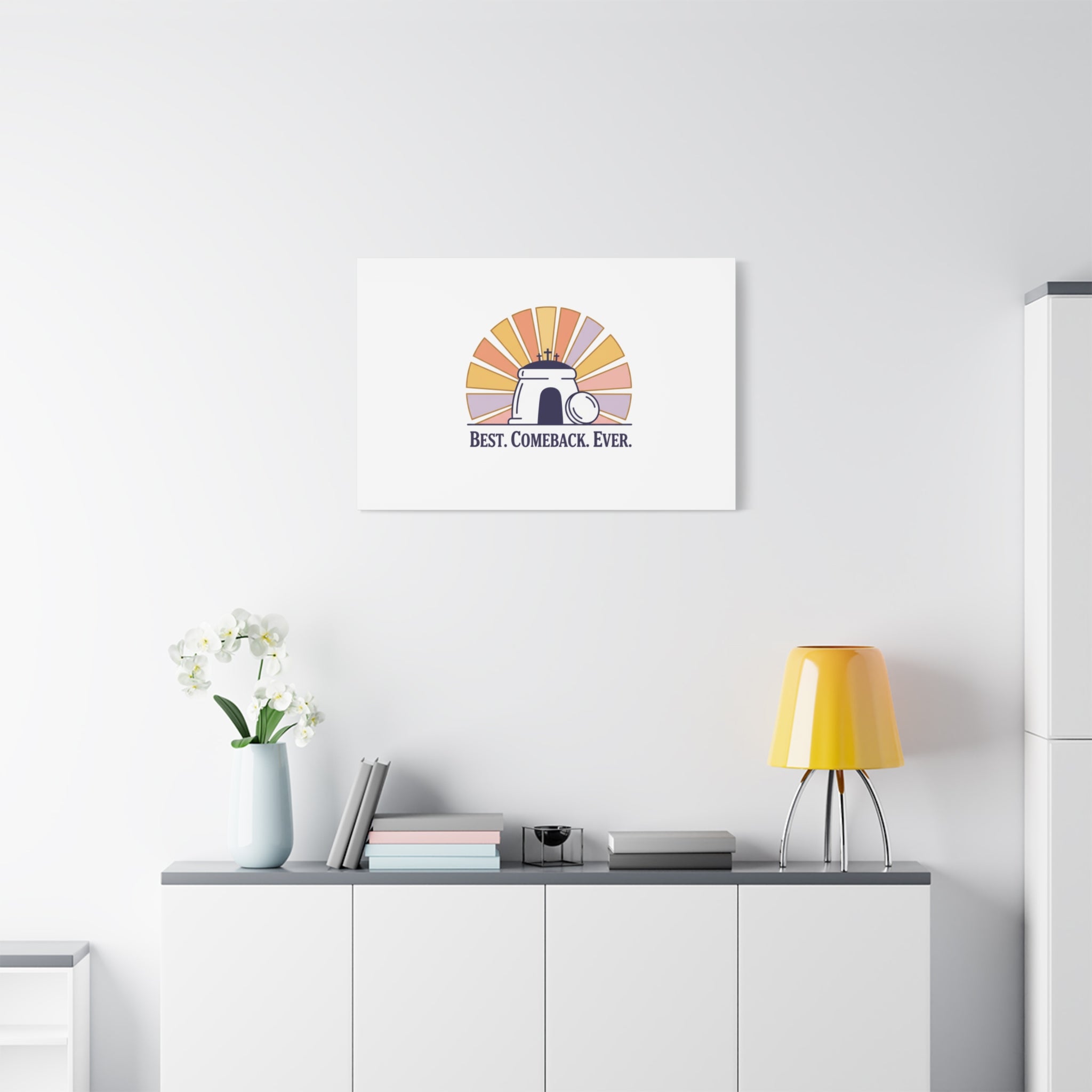 Best Comeback Ever Canvas | Christian Easter Wall Art, He Is Risen Resurrection Decor