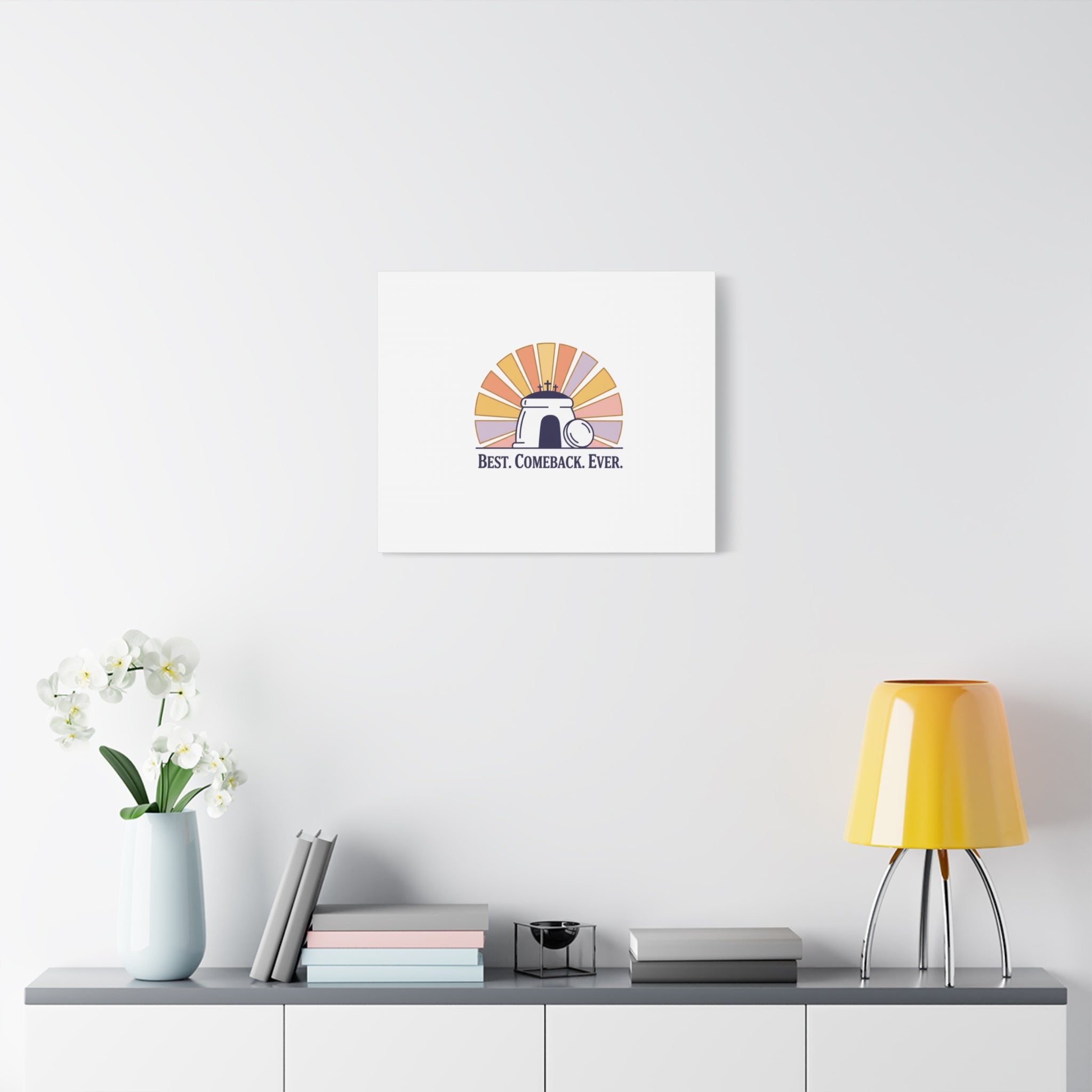 Best Comeback Ever Canvas | Christian Easter Wall Art, He Is Risen Resurrection Decor