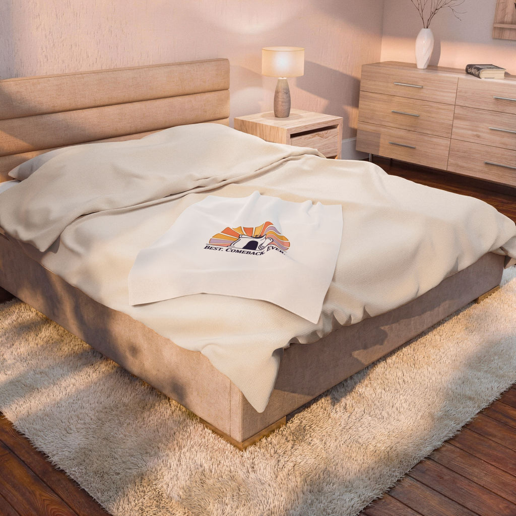 Best Comeback Ever Velveteen Plush Blanket | Christian Easter, He Is Risen
