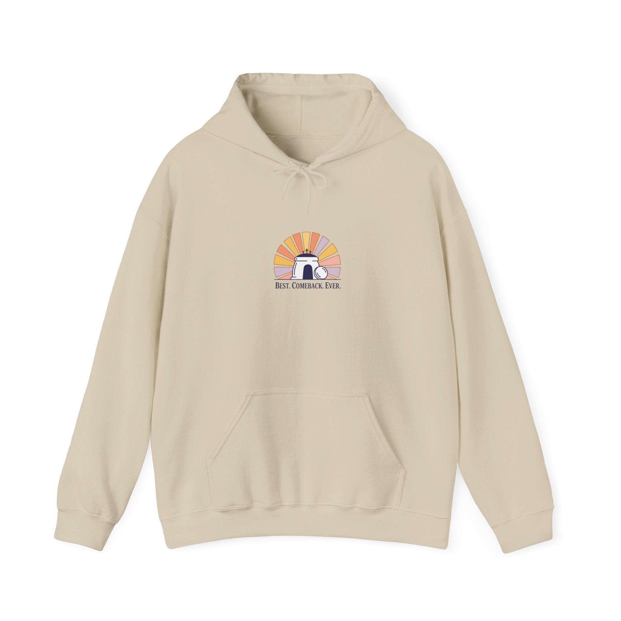 He Is Risen Sunrise Hoodie | Christian Easter shirt, faith-based humor