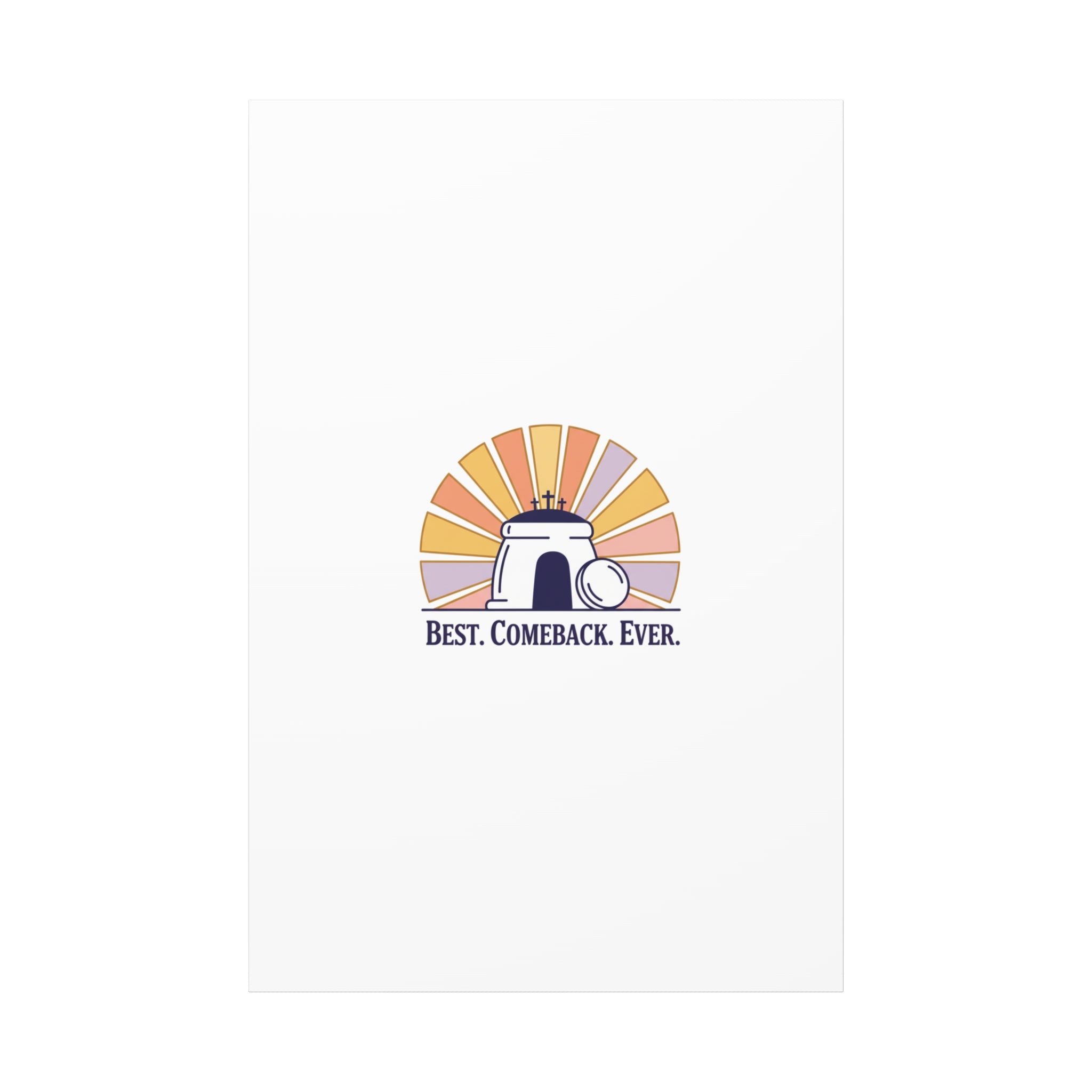 Best Comeback Ever Canvas | Christian Easter Wall Art, He Is Risen Resurrection Decor