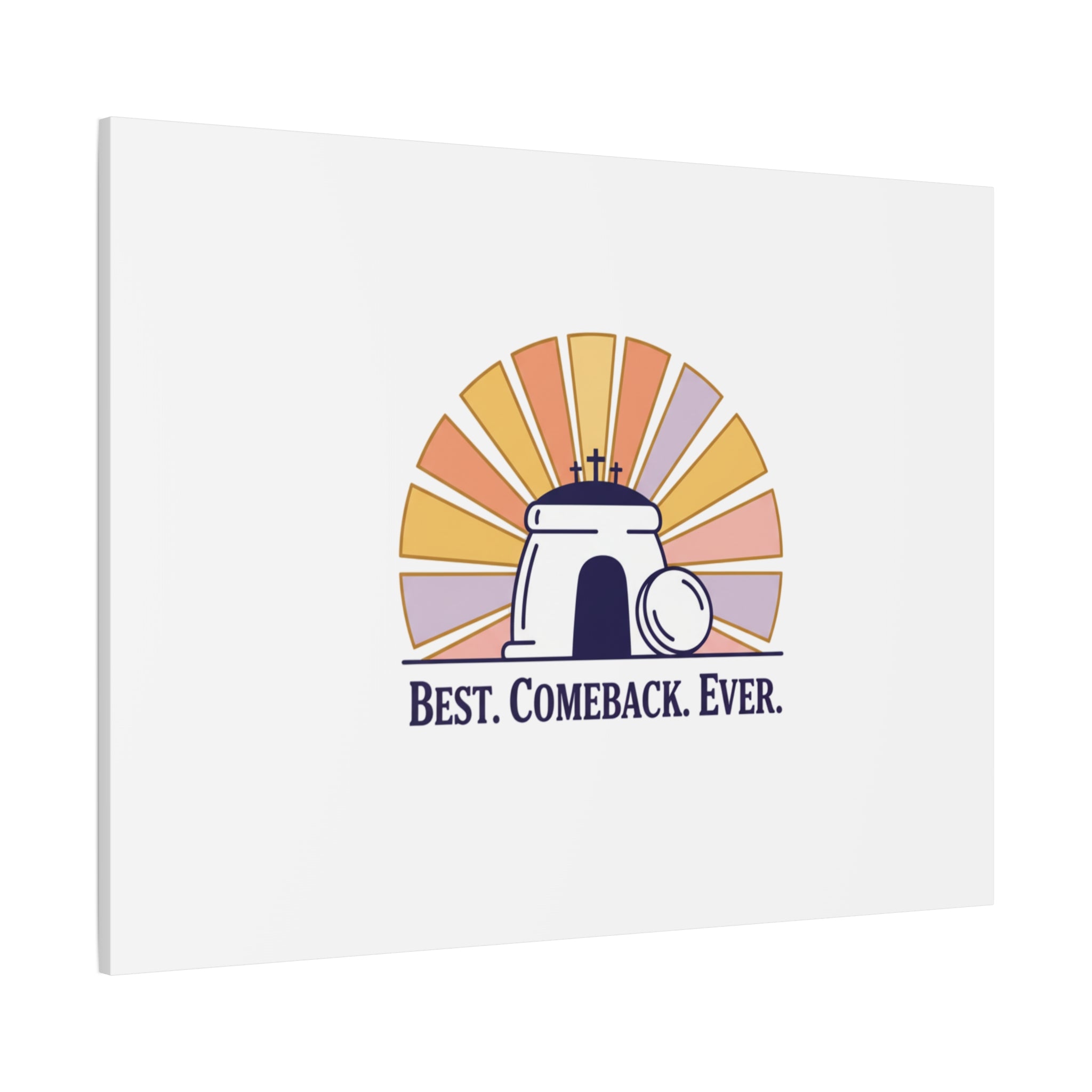 Best Comeback Ever Canvas | Christian Easter Wall Art, He Is Risen Resurrection Decor