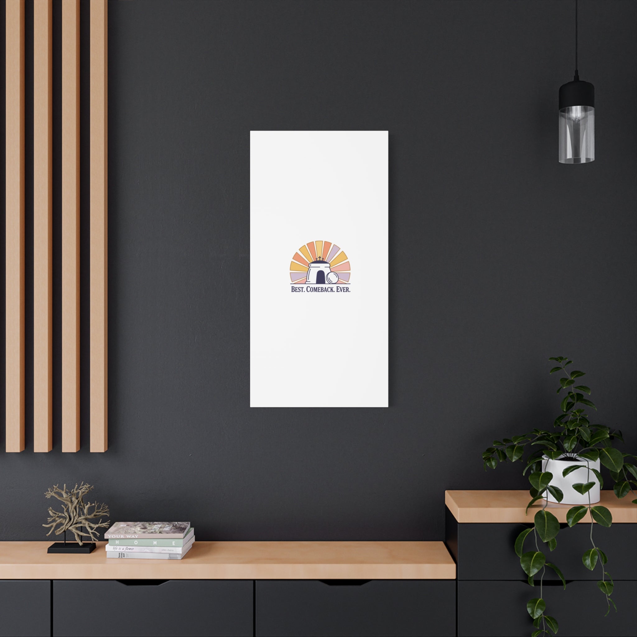 Best Comeback Ever Canvas | Christian Easter Wall Art, He Is Risen Resurrection Decor