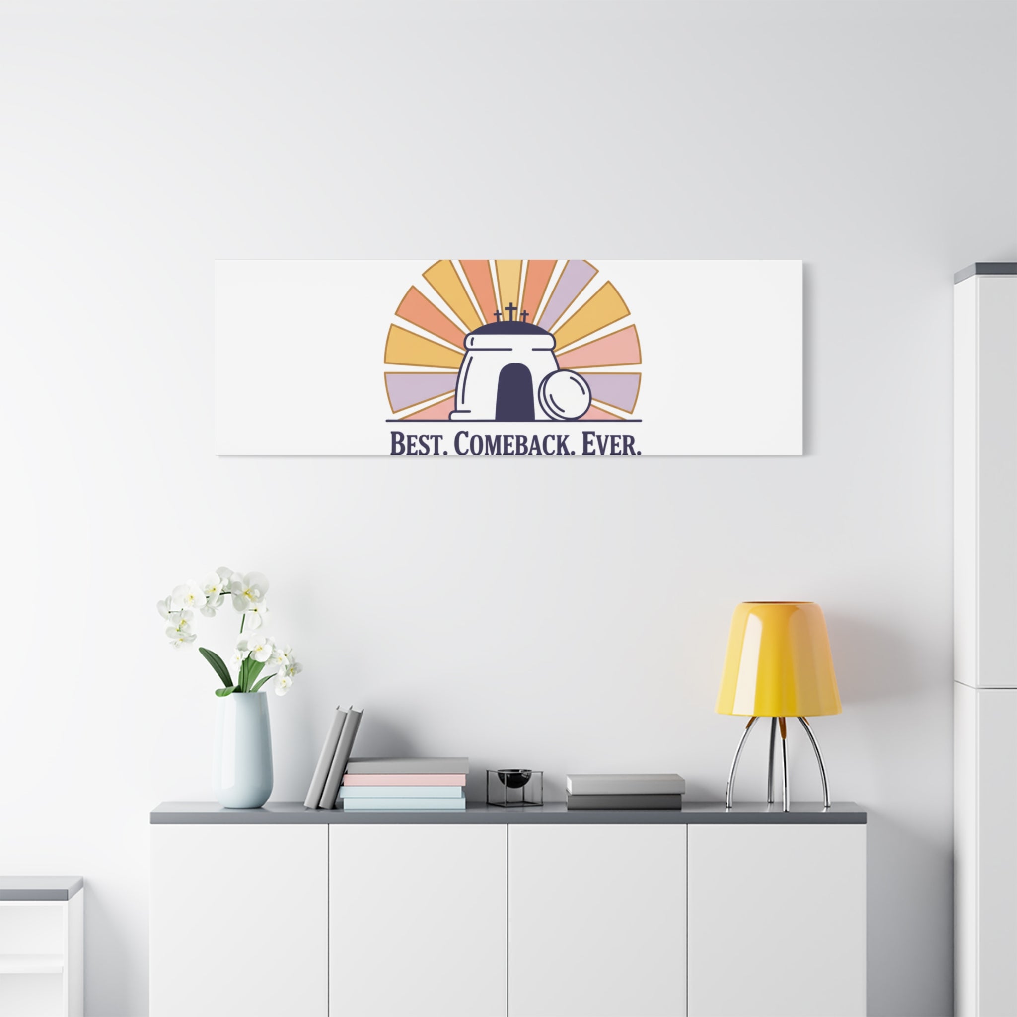 Best Comeback Ever Canvas | Christian Easter Wall Art, He Is Risen Resurrection Decor