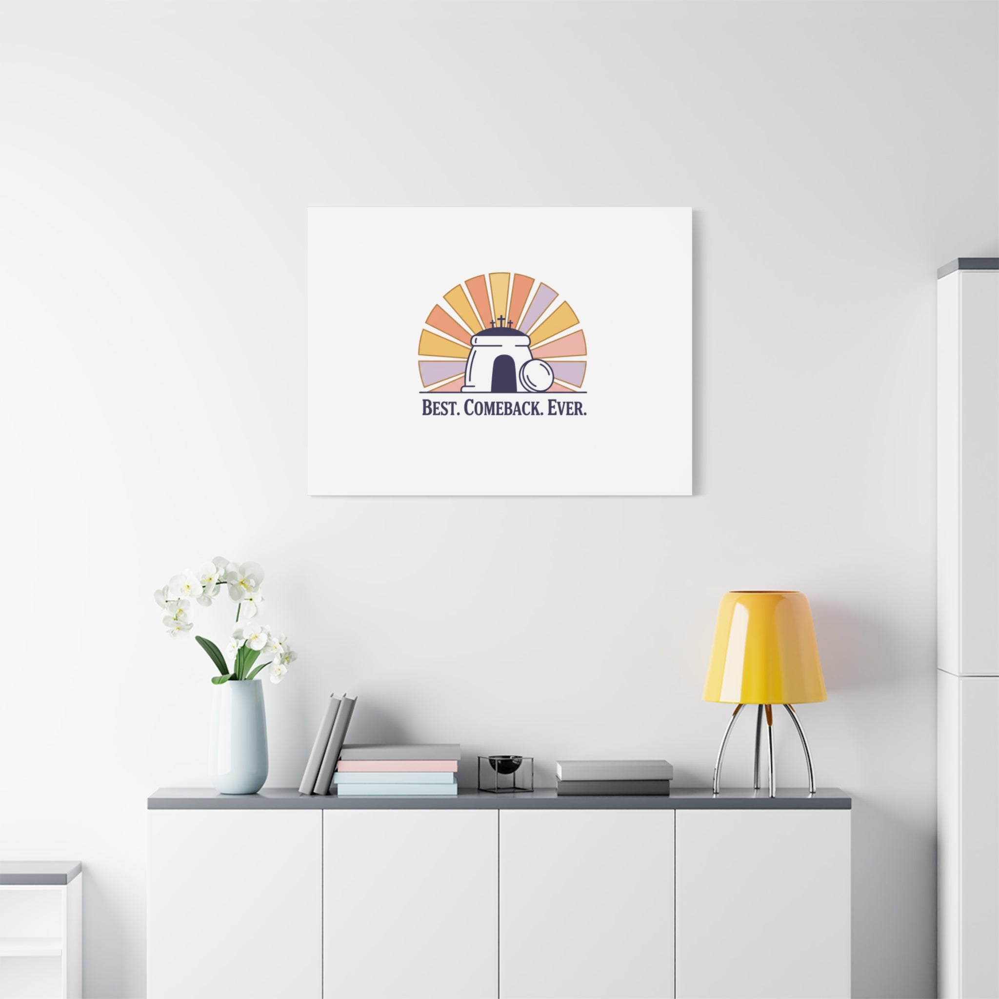 Best Comeback Ever Canvas | Christian Easter Wall Art, He Is Risen Resurrection Decor