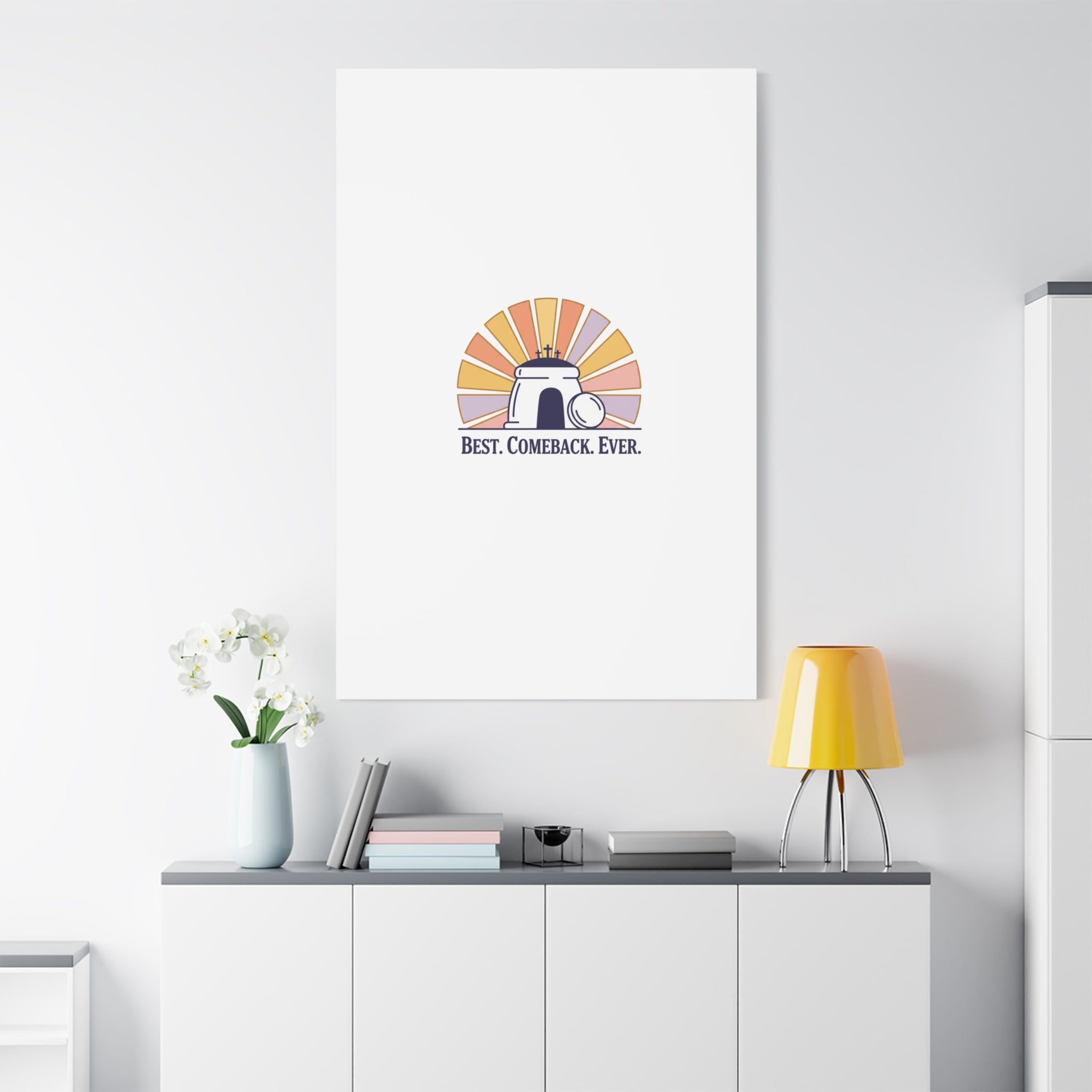 Best Comeback Ever Canvas | Christian Easter Wall Art, He Is Risen Resurrection Decor