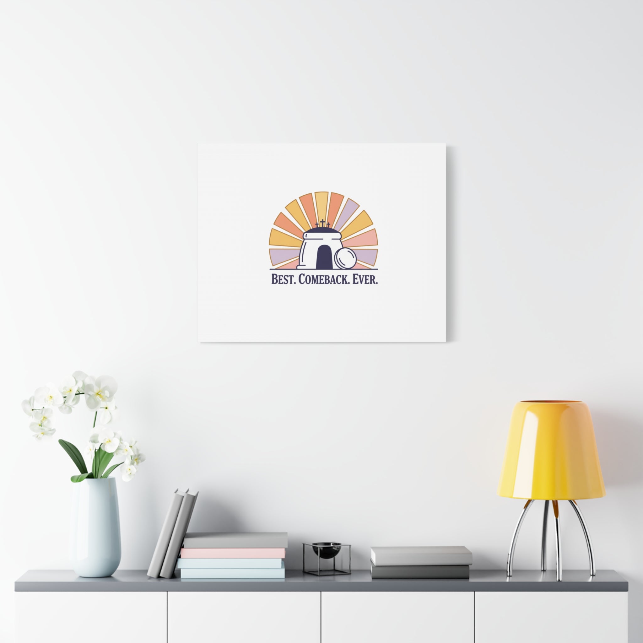 Best Comeback Ever Canvas | Christian Easter Wall Art, He Is Risen Resurrection Decor
