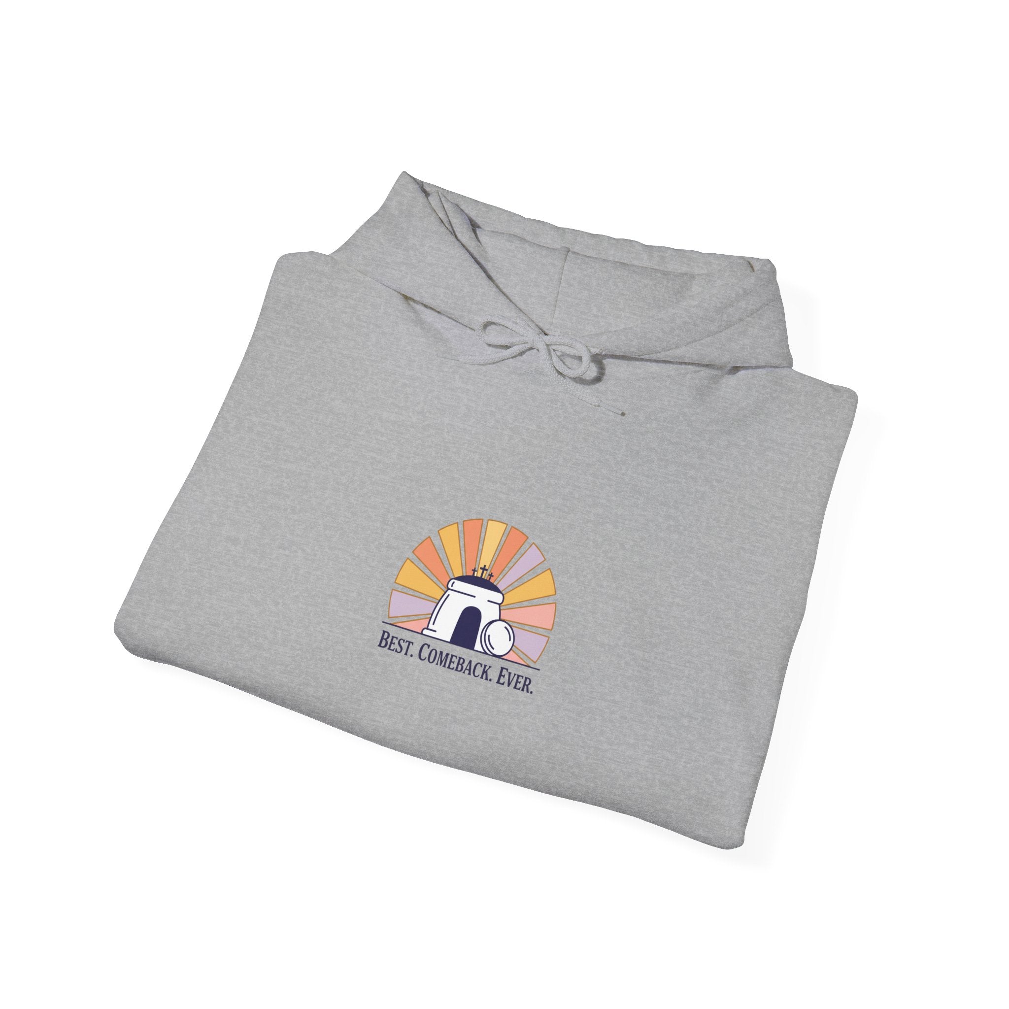 He Is Risen Sunrise Hoodie | Christian Easter shirt, faith-based humor