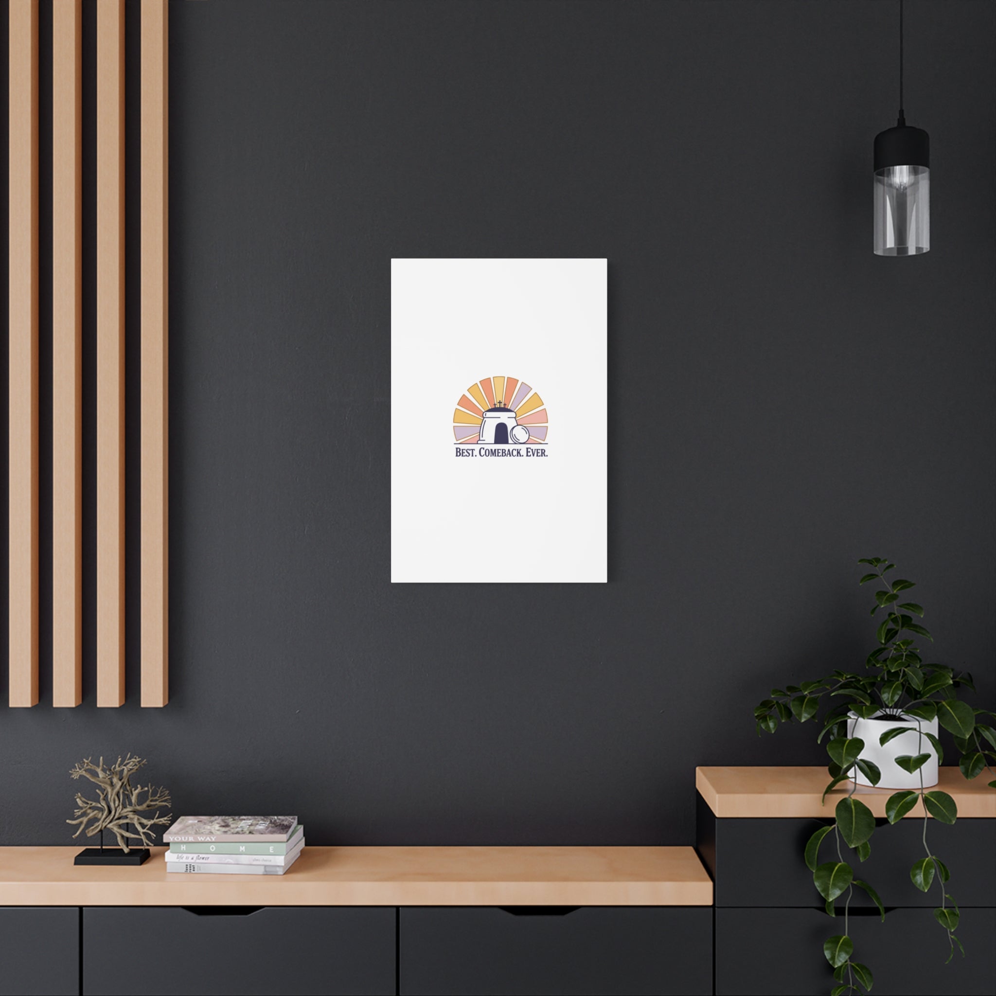 Best Comeback Ever Canvas | Christian Easter Wall Art, He Is Risen Resurrection Decor