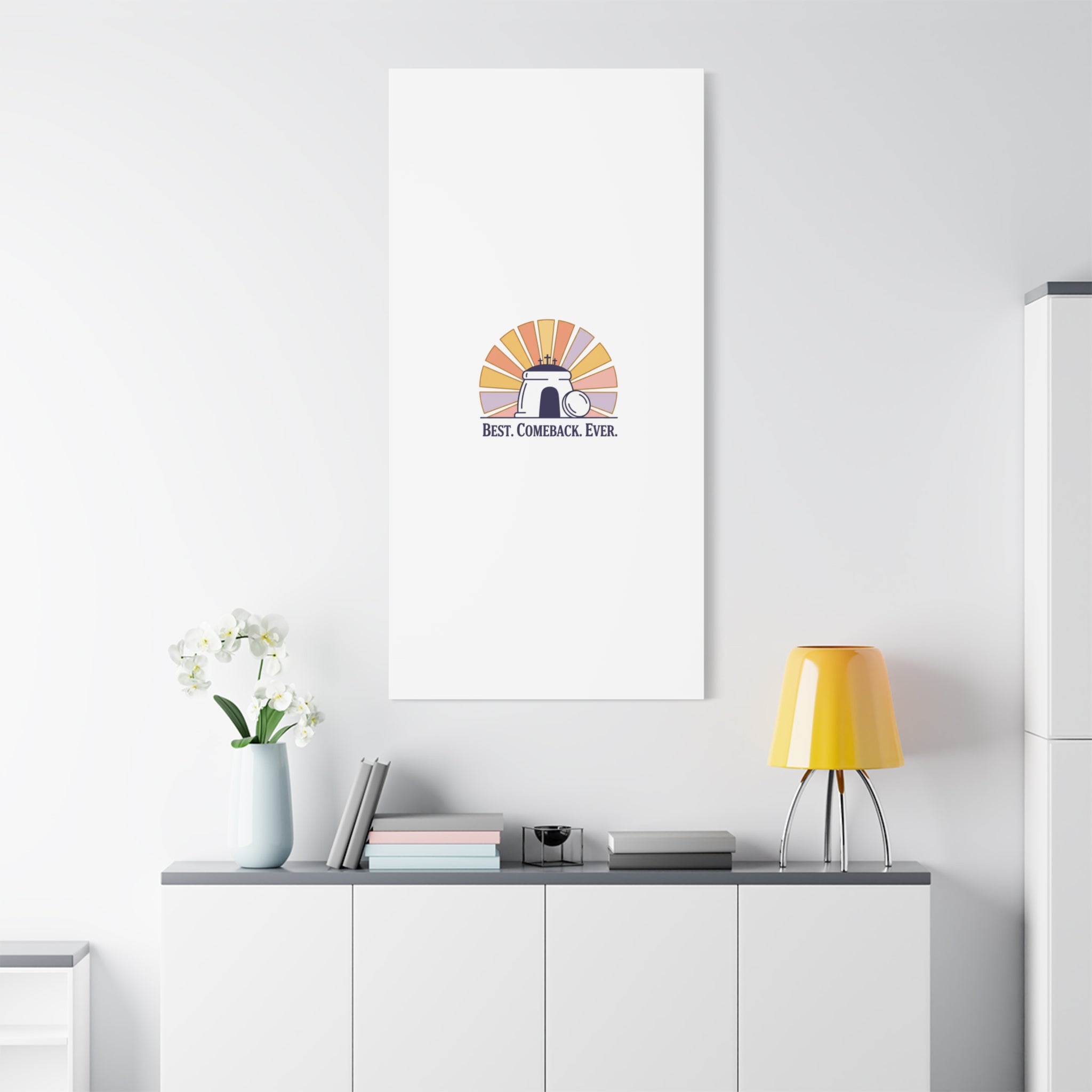 Best Comeback Ever Canvas | Christian Easter Wall Art, He Is Risen Resurrection Decor