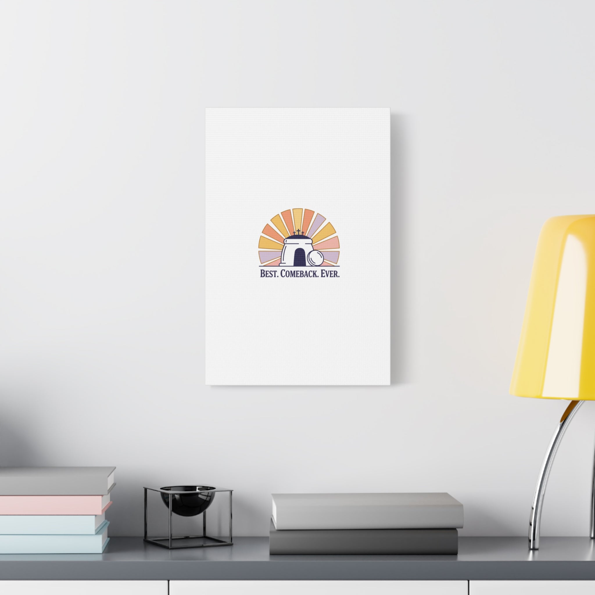 Best Comeback Ever Canvas | Christian Easter Wall Art, He Is Risen Resurrection Decor