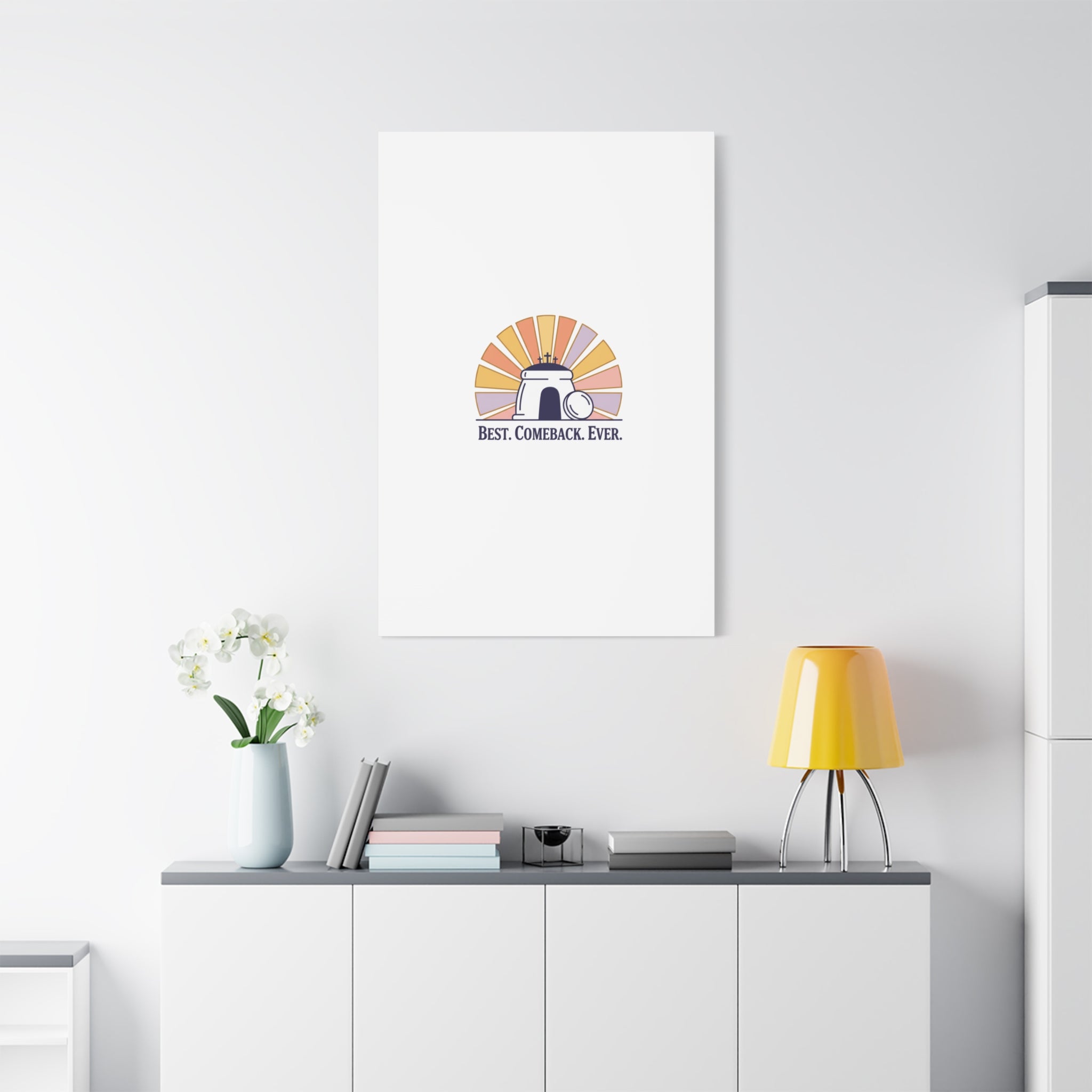 Best Comeback Ever Canvas | Christian Easter Wall Art, He Is Risen Resurrection Decor