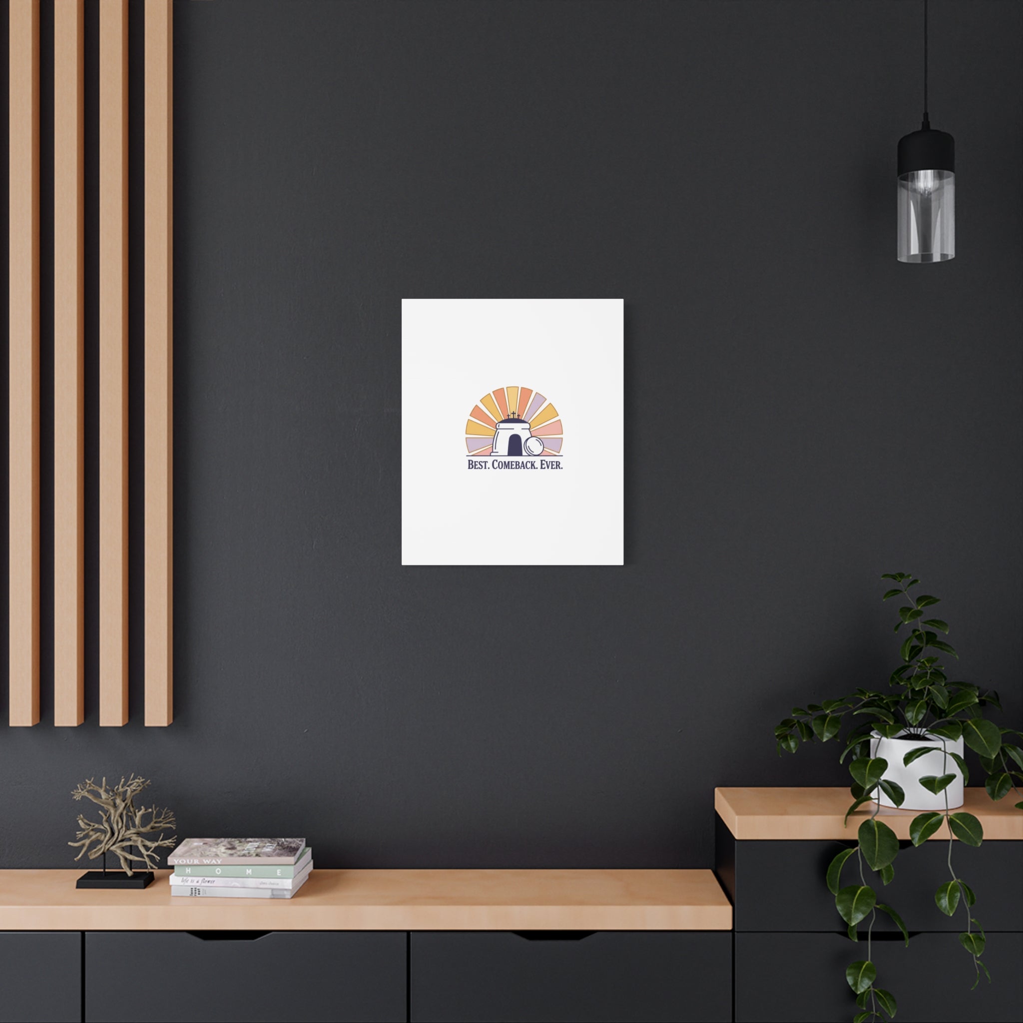 Best Comeback Ever Canvas | Christian Easter Wall Art, He Is Risen Resurrection Decor