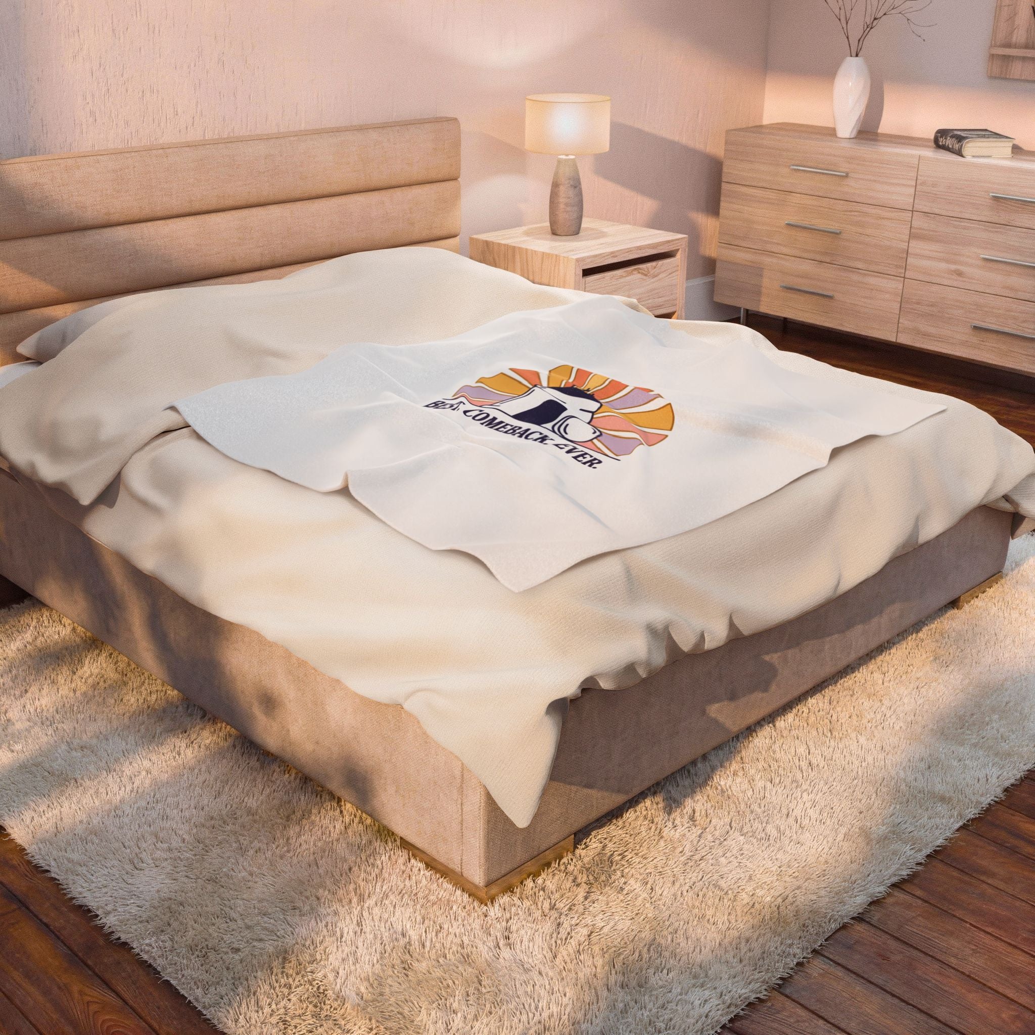 Best Comeback Ever Velveteen Plush Blanket | Christian Easter, He Is Risen