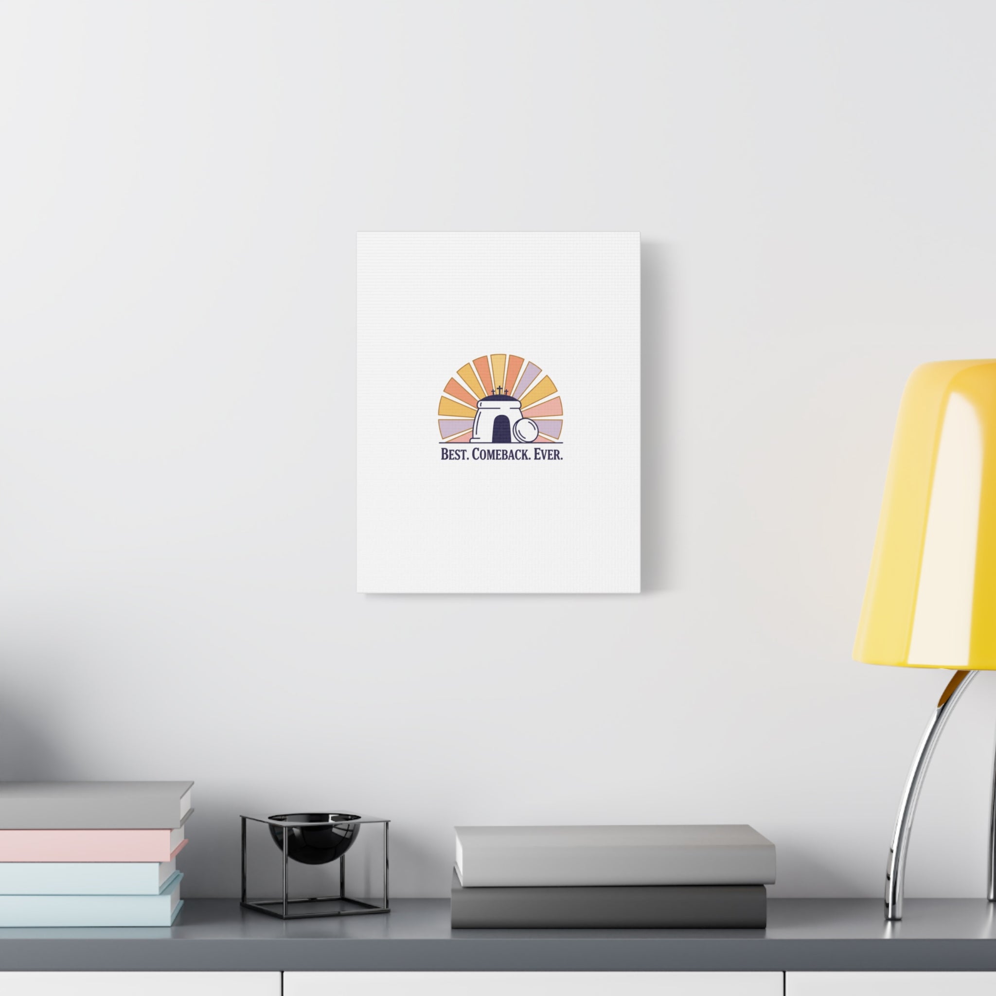 Best Comeback Ever Canvas | Christian Easter Wall Art, He Is Risen Resurrection Decor