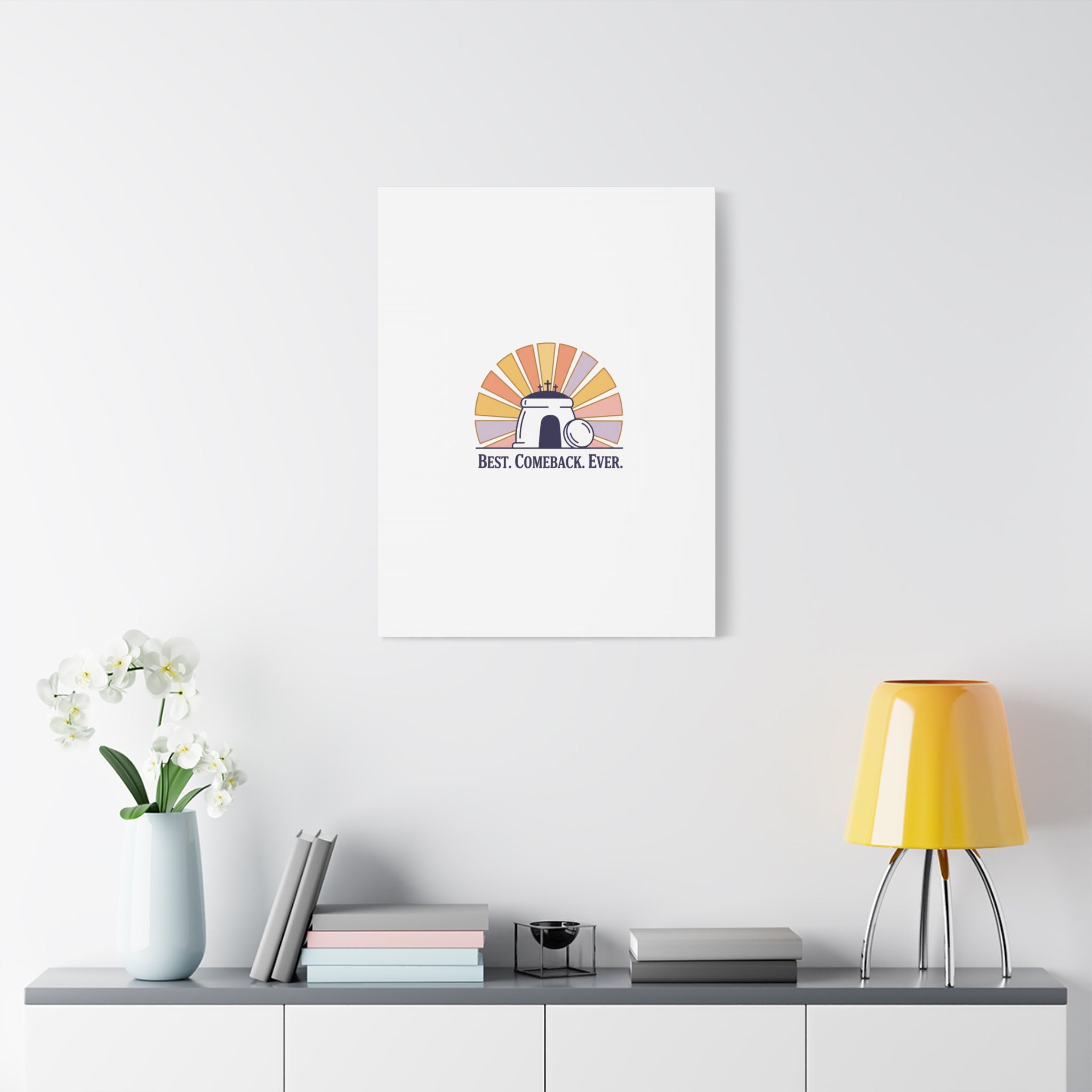 Best Comeback Ever Canvas | Christian Easter Wall Art, He Is Risen Resurrection Decor