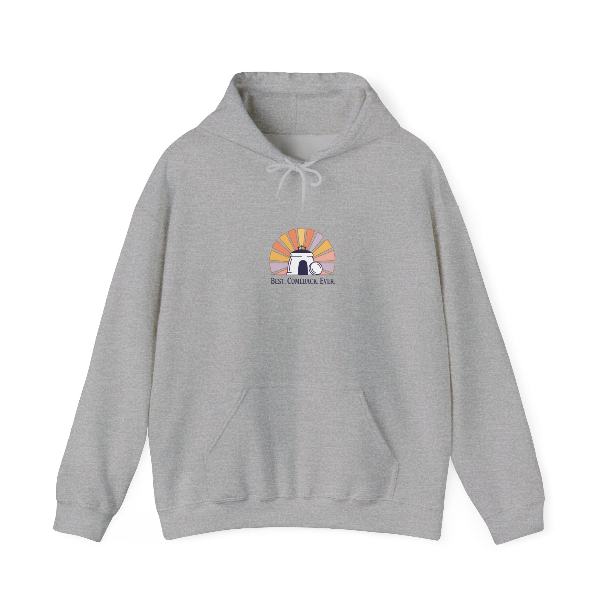 He Is Risen Sunrise Hoodie | Christian Easter shirt, faith-based humor
