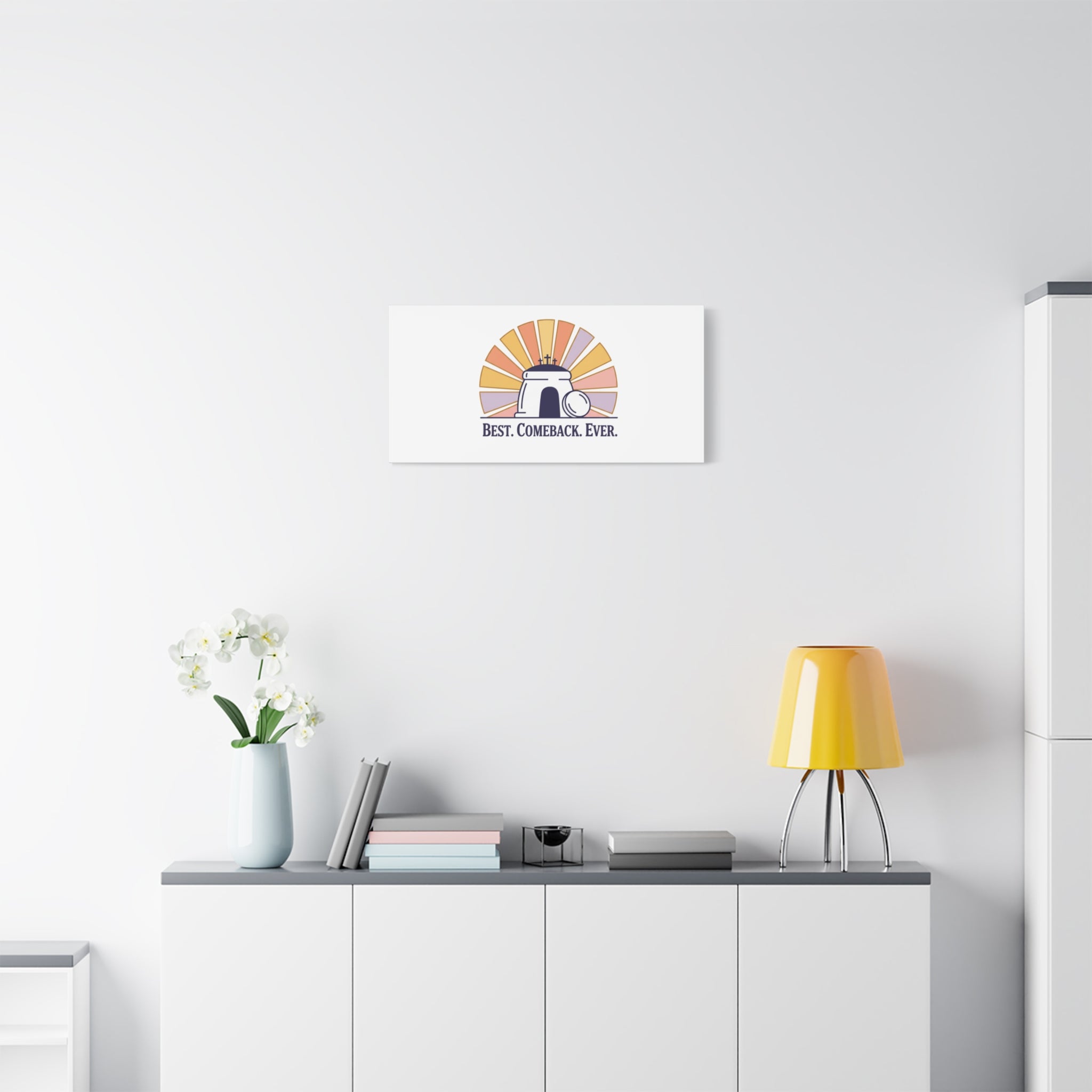 Best Comeback Ever Canvas | Christian Easter Wall Art, He Is Risen Resurrection Decor