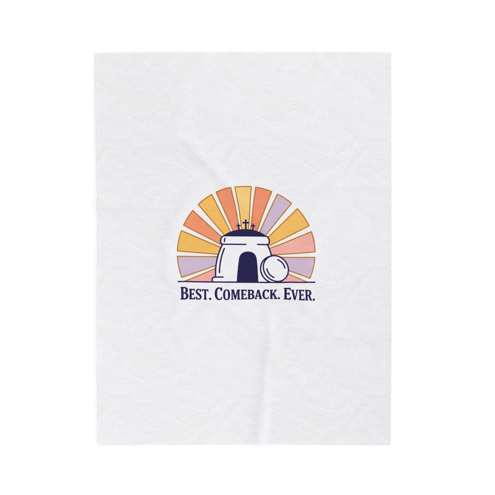 Best Comeback Ever Velveteen Plush Blanket | Christian Easter, He Is Risen